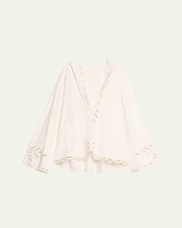 Solvi Embroidered Hooded Pullover